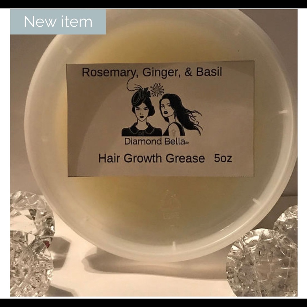 Rosemary, ginger and basil hair growth grease